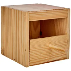 Arquivet Holznest für Isabeliten - 15 x 15 x 15 cm - Vogelhaus - Nest für Naturvögel - Vogelhäuser - Nestkasten - Zubehör