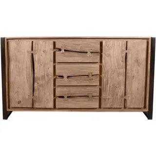 SIT Möbel Sideboard 200 x 80 x 40 cm Beige / Schwarz