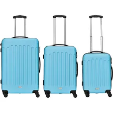 Bild Trolleyset »Travelstar«, (3 tlg.), Reiseset klein mittel groß Gepäckset Hartschallentrolleys, blau