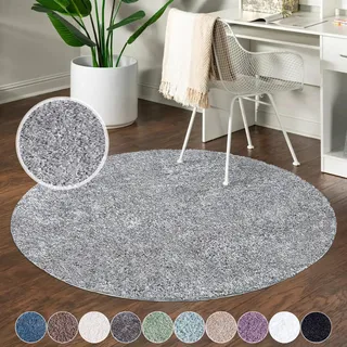 Carpet City "City Shaggy", rund 30 mm Höhe Teppich Langflor, Uni, Shaggy, flauschig-weich,