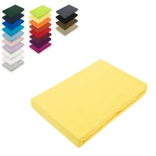 EXKLUSIV HEIMTEXTIL Spannbettlaken Jersey 60 x 120 - 70 x 140 cm Gelb