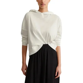 Marc O'Polo Denim Damen Hoodie mit Stretch-Anteil Relaxed Fit, Weiß (Silky White), S