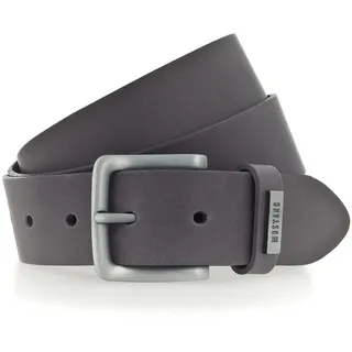 MUSTANG Ledergürtel ""Wayne"" mit benieteter Schlaufe, unifarben, im Casual-Design, grau