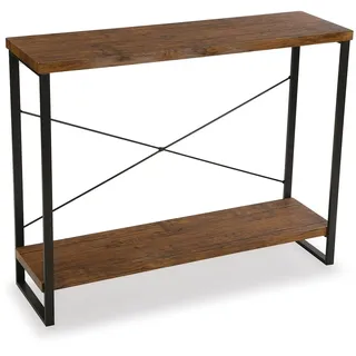 Versa Taline Schmales Möbelstück für den Eingangsbereich oder Flur, Moderner Konsolentisch, Maßnahmen (H x L x B) 80 x 30 x 100 cm, Holz und Metall, Farbe: Schwarz