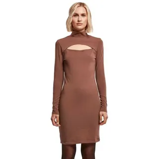 Urban Classics Stretch Cut-out Langärmliges Kurzes Kleid - Bark - XS