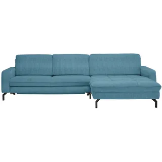 Beldomo Style Ecksofa , Petrol , Textil , Ottomane rechts, L-Form , 302x178 cm , Stoffauswahl, seitenverkehrt erhältlich, Bettfunktion erhältlich, Hocker erhältlich, Rücken echt , Wohnzimmer, Sofas & Couches, Wohnlandschaften, Ecksofas