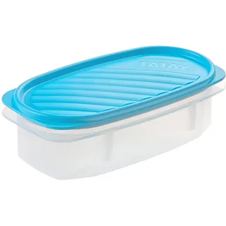 TATAY Frischhaltedose Top Flex Ohne BPA Vorratsdosen mit Deckel Luftdicht | Frischhaltedose Lebensmittel | Volumen 0,5 L | 18,4x9,7x6,1 cm | Auslaufsicherer Verschluss | Robuster Kunststoff, Blau