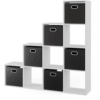 Vicco Treppenregal Raumteiler 142,5 x 29 x 140 cm Weiß