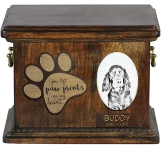 Gordon Setter, Schottischer Setter - Hund Ascheurne, personalisierte Ascheurne mit Foto, Hund Ascheurne von der Marke Art-Dog