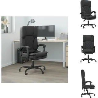 vidaXL Bürostuhl mit Massagefunktion Schwarz Kunstleder -  Bürostühle - Schwarz