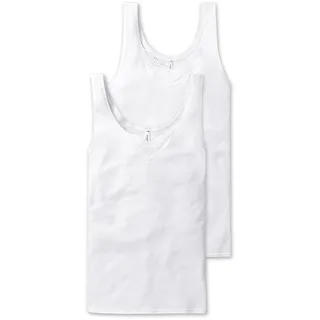 SCHIESSER Damen, Unterhemd Trägertop, 2er Pack, Gr. 36, weiß, (Weiss 100)