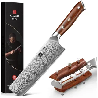 XINZUO 18.5cm Damaskus Nakirimesser, 67 Schichten profi Küchenmesser