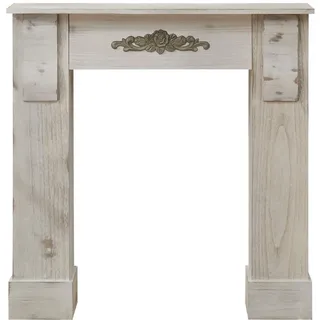 Mobili Rebecca Dekorative Kaminumrandung Grau 23/97/99 cm , Holz , 23x99x97 cm , Elektrogeräte, Heizgeräte, Elektrokamine