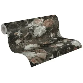 A.S. Création Vliestapete Blumen Braun Weiß