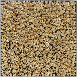 Kare DESIGN Wandbild 120 x cm Gold Flower 39249 Glas