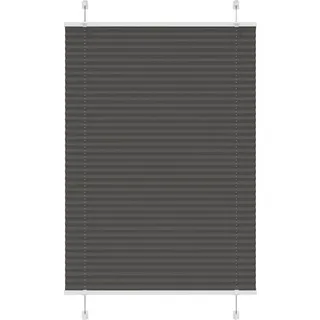 Plissee Schwarz 85x100 cm Stoffbreite 84,4 cm Polyester - Schwarz