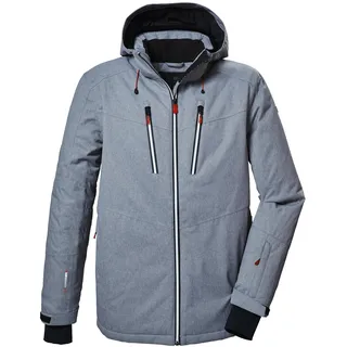 KILLTEC Herren Skijacke/Funktionsjacke mit abzippbarer Kapuze und Schneefang KSW 310 MN SKI JCKT, graumelange, XL,