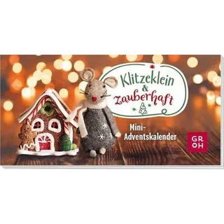 Groh Adventskalender nostalgisch, 24 Kärtchen mit Zitaten & Fotos, 10x5 cm