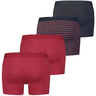 Levi's Levi’s Boxershorts »Boxershort MEN SOLID BASIC BOXER & VINTAGE STRIPE 4P 4er Pack«, rot