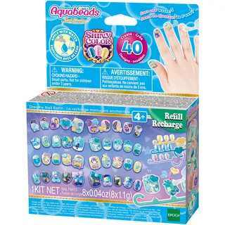 Aquabeads Fingernägel Nachfüllset Blau-Grün Bastelset