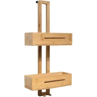 Schulte Bad Duschablage zum Hängen aus Bambus 60 x 28 x 15 cm