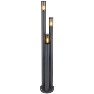 GLOBO lighting Außenleuchte Boston in Grau/Edelstahl max. 23 Watt