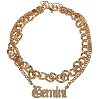 Urban Classics Unisex Fußkettchen Zodiac Golden Anklet, Farbe gemini, Größe L/XL