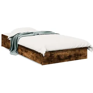 vidaXL Bettgestell mit Schubladen Räuchereiche 90x200cm Holzwerkstoff - Braun