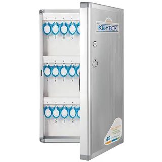 TUKA-i-AKUT Schlüsselkasten TKD8650-48 48 Haken Silber