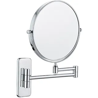 Nicesail Wand Kosmetikspiegel mit Vergrößerung 10x Bathroom Schminkspiegel Wandmontage - 360° Swivel Extension - Rasierspiegel Wandmontage - Vergrößerungsspiegel Wand - Chrom,Durchmesser 20cm