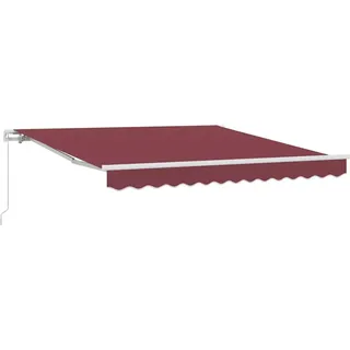 vidaXL Markise Manuell Weinrot 300x250 cm - Rot