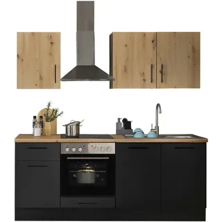BASIC by Balculina Küchenzeile Turin 210 cm schwarz