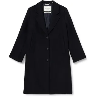 Marc O'Polo Damen Mantel mit Reverskragen knielang, Blau (Deep Blue Sea), 44