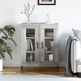 Sideboard Grau Sonoma 69,5x34x90 cm Holzwerkstoff - Rot