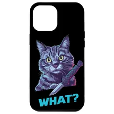 Hülle für iPhone 14 Plus Katze Messer Design Witzige Tier Katzen