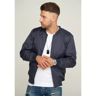 SOULSTAR Blouson "mit Baseball-Kragen leichte Sommerjacke" Herren Blousonjacke leichte Bomberjacke Übergangsjacke, navy