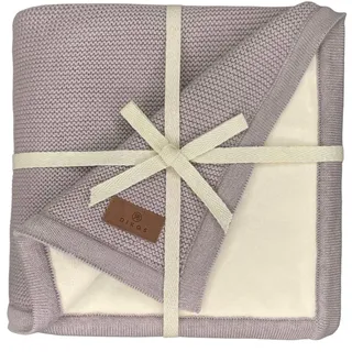 DIKOS® warme Babydecke Winter grau | kuschelige Winterdecke Baumwolle/Velours OEKO-TEX | Kinderwagendecke mit Bordüre für Baby Mädchen/Jungen | Erstausstattung Neugeborenen Decke | Geschenk zur Geburt