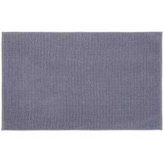 Gözze Badematte "Chenille" Höhe 15 mm rutschhemmend beschichtet fußbodenheizungsgeeignet Badteppich, Uni Farben, besonders weich durch Microfaser, waschbar, anthrazit