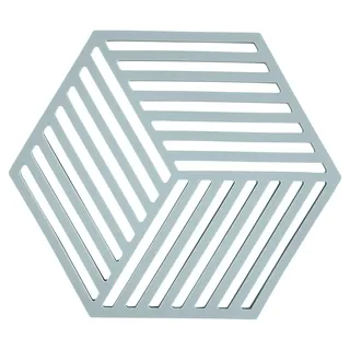 Zone Denmark Hexagon Topfuntersetzer Hitzebeständig, Silikon Untersetzer, Praktische und Dekorative Topf-Untersetzer, Spülmaschinenfest, 16 x 14 cm, Fog Blue