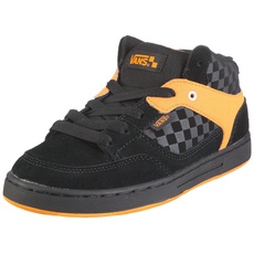 Vans VMAZ3L2 Unisex - Kinder Sneaker Schwarz ((Check)Blk/Orng) EU 38, (US 6.0)