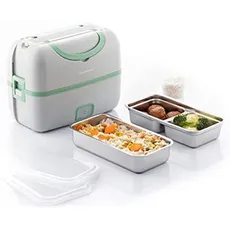 Bild von Beneam Elektrische 3-in-1-Dampf-Lunchbox mit Rezepten, Glatt, grün