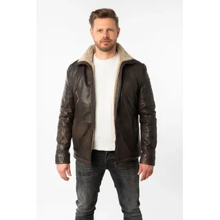 Lederjacke MAURITIUS "MMNuuko", Herren, Gr. XL, antique braun, Obermaterial: 100% Schafsleder. Besatz: 100% Polyester. Futter: 100% Baumwolle. Ärmelfutter: 100% Polyester, vintage, regular fit hüftbedeckend, Jacken Lederjacke, mit gefüttertem Umlegekragen