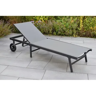 Merxx Gartenliege Tessin 201 x 65 x 98 cm Grau