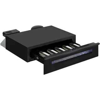 Amica Weintemperierschublade freistehend 13 l X‐Type Design 5‐Flaschen‐Kapazität elektronische Steuerung UV‐Schutz – Schwarz