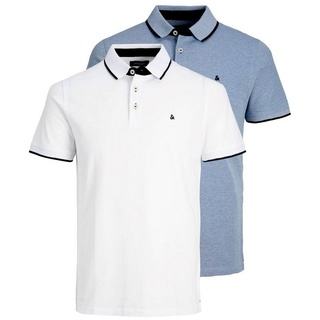 JACK & JONES »JJEPAULOS POLO SS 2PK MP NOOS«, blau