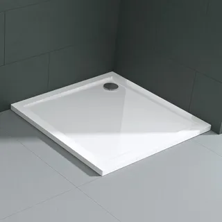 mai & mai Duschwanne 70x70x4cm Duschtasse aus hochwertigem Acryl Faro in weiß, Form: Quadratisch