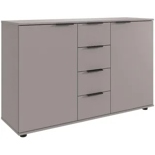 WIMEX »Tilburg, Sideboard 130x41x83cm, Made in Germany, schwarze Metallgriffen, Stauraum hinter 2 Türenund in 4 Schubladen