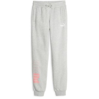 PUMA Mädchen Power Colorblock Sweat Pants FL G Strickhose, Grau-Light Gray Heather, 164