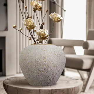 GDSZJLJ Rustikale Keramikvase, Bauernhaus, große Vase, 17,2 cm, Vintage-Stil, Bodenvase, Boho-Keramikvase, Keramik, rustikale Blumenvase für Wohnzimmer, Eingangstisch, Tafelaufsatz, Regaldekoration,