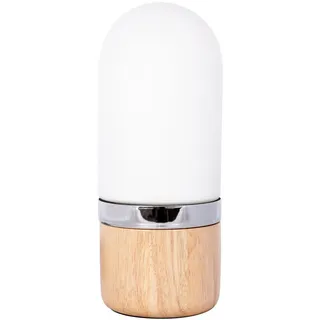 Kayoom Tischleuchte , Weiß , Holz, Glas , 14x14x33 cm , Lampen & Leuchten, Innenbeleuchtung, Tischlampen, Tischlampen